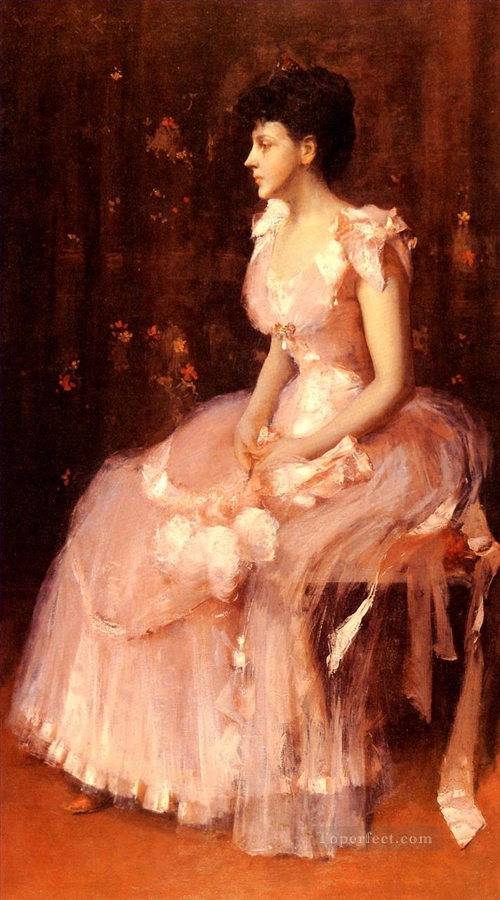 Portrait Of A Lady In Pink William Merritt Chase Oil Paintings